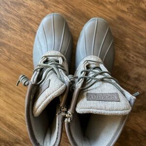 Sperry Light Gray Lace-Up Boots